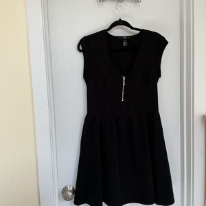 H&M Black Mini Dress with Zipper